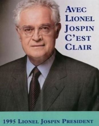 Lionel Jospin, affiche présidentielle de 1995. Pas vraiment un intellectuel