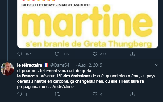 Excuse 4 : le whataboutisme : Ouais mais la France c'est que 1% des émissions, alors que les chinois, hein