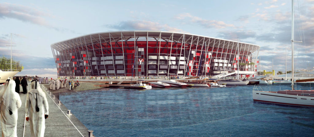 Dismountable stadium for the 2022 World Cup