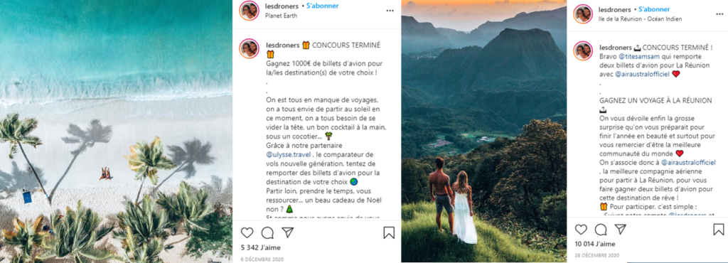 Travelling responsibly... By advertising a flight company on Instagram