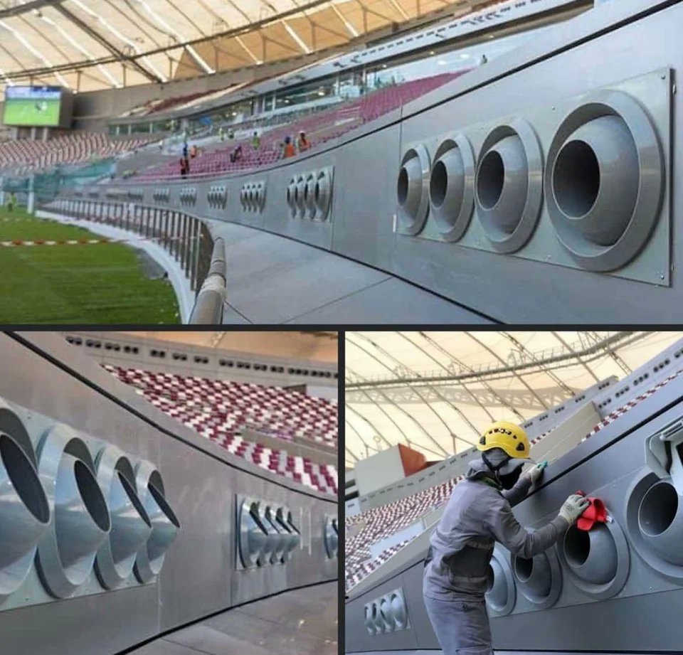 Photo d'un stade de la Coupe du monde au Qatar qui disposera de climatiseurs. 