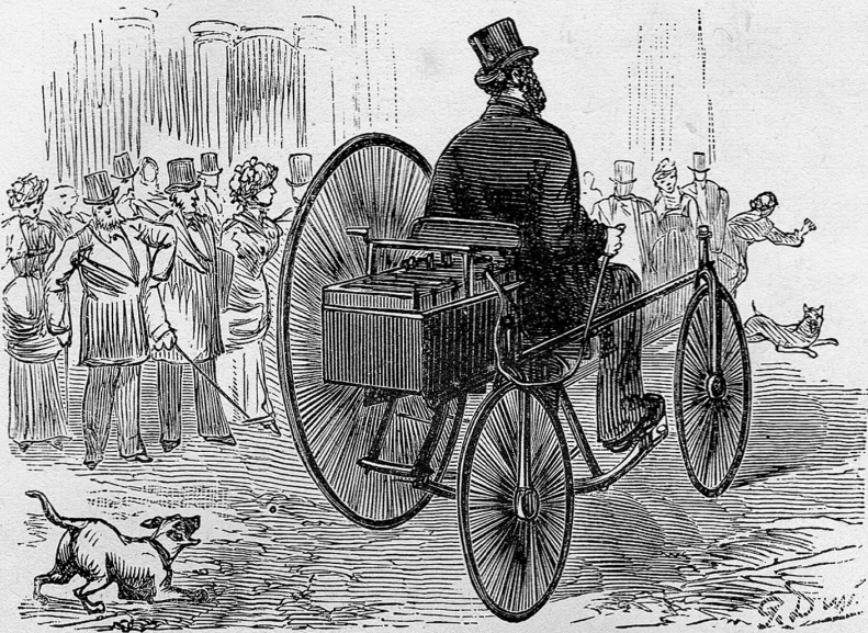 Tricycle de Gustave Trouvé , ancêtre de la voiture électrique