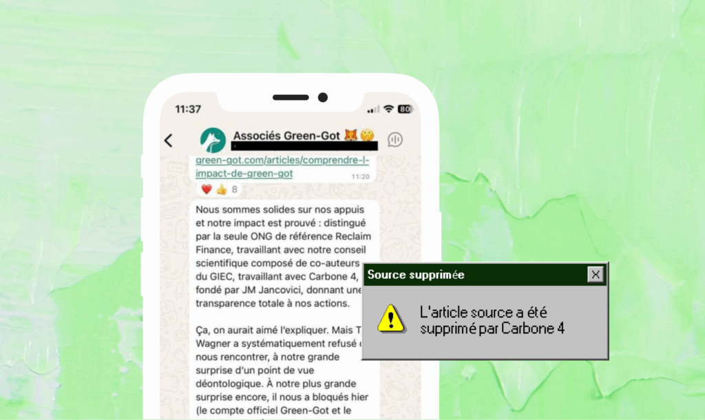 Vignette Carbone 4 retire son article