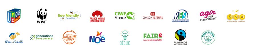 Associations affichées sur le site internet de Planet-score 